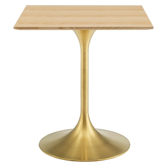 Dining Table, Square, Wood, Gold Brown Natural, Modern Contemporary Urban Design, Kitchen Room Cafe Bistro Restaurant Hospitality