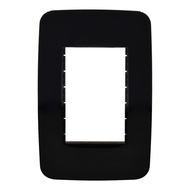 Placa 3 Módulos Origen Estévez Niessen Negro