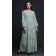 thumbnail image 4 of Bimba Robe à Manches Longues pour Femmes, Imprimé Artistique d'Oiseaux et de Fleurs, Taille Élastique, TTG, 4 of 5