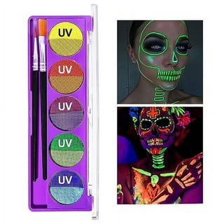 Yeweian 8 Colors Water Activated Eyeliner Palette Liquid Eyeliner Colorful  Set Hydra Graphic Eyeliner Makeup Neon Face Paint Glow UV Black White Red
