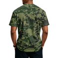 thumbnail image 5 of Camouflage T-shirt for Men Comfortable and Breathable Shirts for Men Short Sleeve Henley V Neck T-Shirt Green Camo Mens T-shirts, 5 of 5