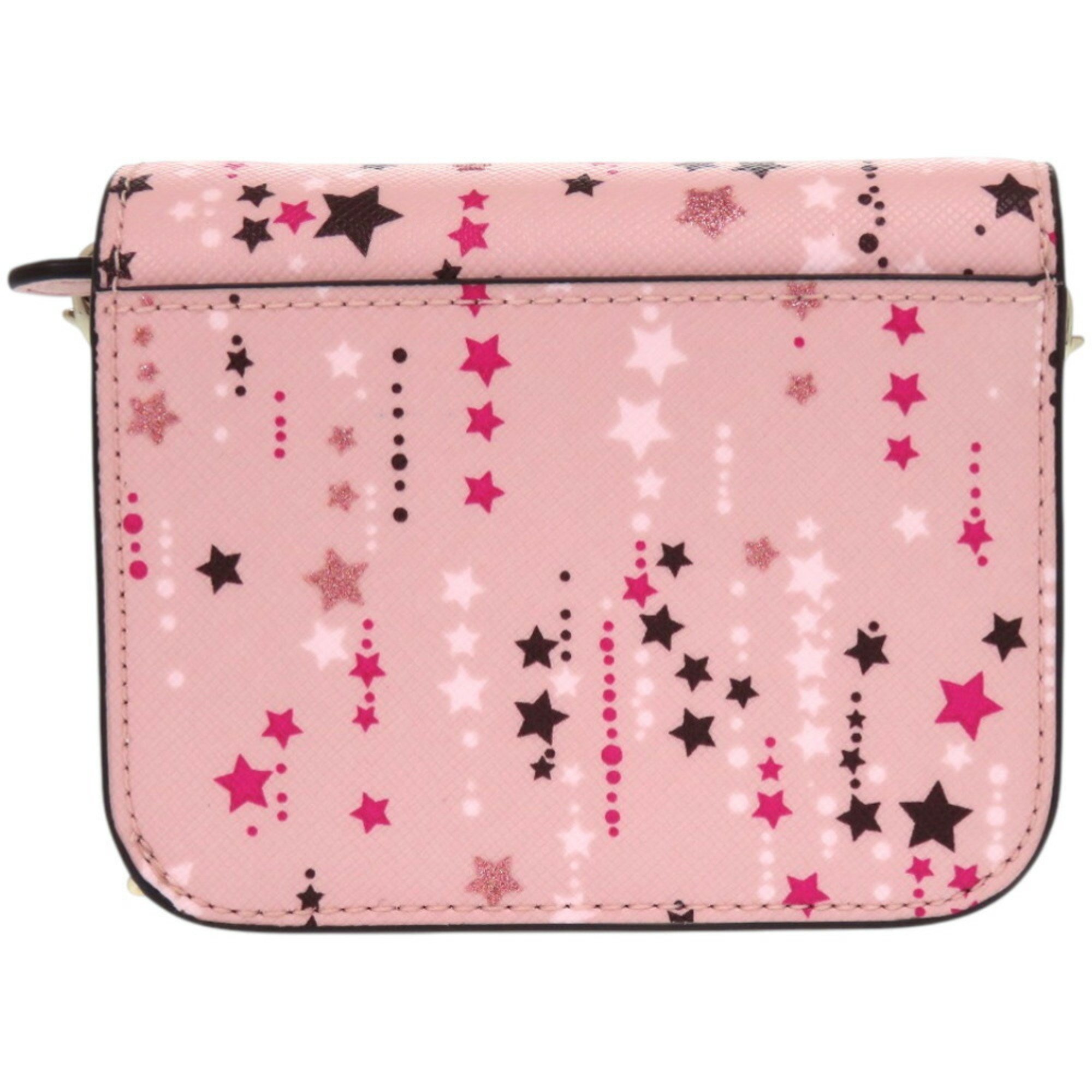 Pre-Owned Unused Kate Spade Stacey Star K4724 Bifold Wallet in PVC with Pink Chain,...