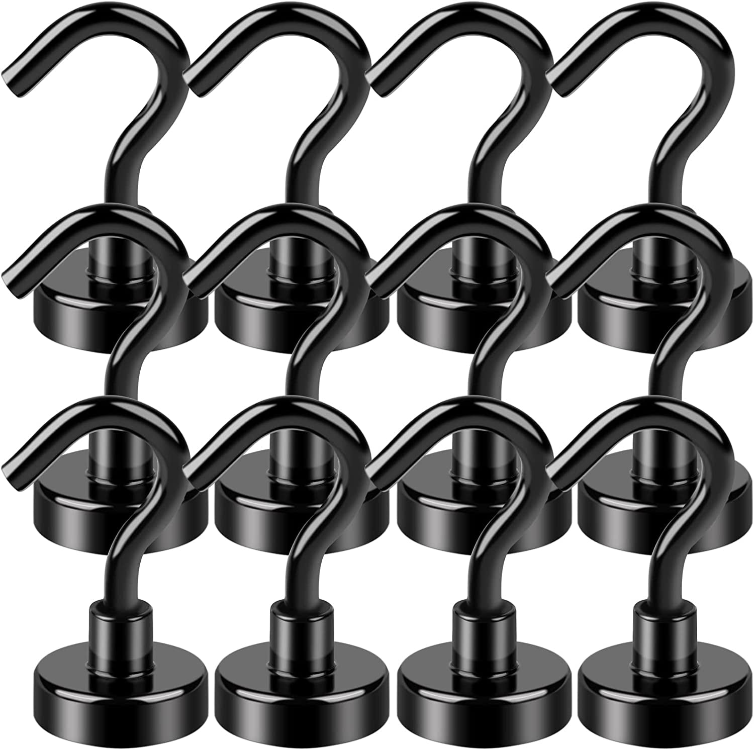 Neosmuk Magnetic Hooks, 27 lb+ Heavy Duty Earth Magnets with Hook for  Refrigerator, Extra Strong Cruise Hook for Hanging, Magnetic Hanger for  Cabins