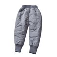 thumbnail image 2 of GigrtiJin 1-10 Years Infant Toddler Kids Quilted Cotton Pants Solid Color Elastic Waisted Cinch Bottom Thermal Pants, 2 of 6