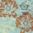thumbnail image 2 of Goldberger, Jennifer 26x26 Black Ornate Wood Framed with Double Matting Museum Art Print Titled - Teal Garden II, 2 of 4