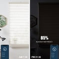 thumbnail image 2 of Yoolax Motorized Sheer Blinds Remote Control Light Filtering Blinds Smart Horizonal Shangri-La Windows Shades(85% Shading Texture Beige,58"W x 72"H), 2 of 6
