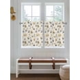 thumbnail image 6 of Gray Beige Floral Half Window Curtains 24 Inches Long, Spring Modern Botanical Flowers Blossom Window Treatment Curtain Drapes, Short Curtains Tiers for Kitchen Over Sink, 27.5"x24", 2 Panels, 6 of 7