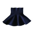 thumbnail image 3 of Fall Saving! HVOBTTY Toddler A Line Mini Skirts, Kid's Uniform Party Skirts, Tween Girls Solid Color Wool Yarn Fleece Ruffled Hem Classic Versatile Skater Skirts Navy, 6-7Years, 3 of 5