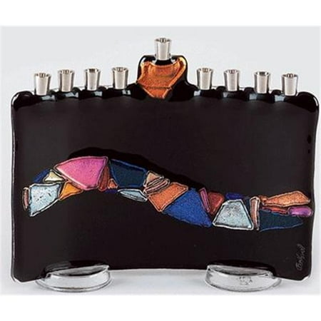 Judaica TB-MEN-350 8. 5'' x 7-3/4'' Parting of the Sea Menorah - Black