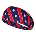thumbnail image 3 of Helii 4th Of July Wide Headband, Patriotic American Flag Elastic Headband, Independence Day 250th Anniversary Sports Wicking Hair Band for Women Yoga Daily Holiday Dark Blue One Size, 3 of 3