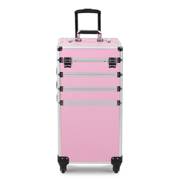 4 in 1 Rolling Makeup Case Makeup Trolley Case With Wheels Makeup
