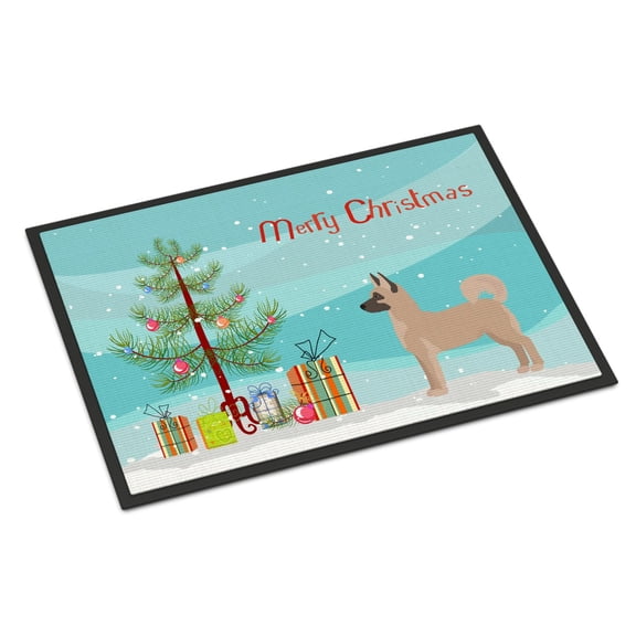 Carolines Treasures CK3799MAT Akita Shepherd Christmas Tree Door Mat Indoor Rug or Outdoor Welcome Mat 18x27 Doormat