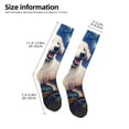 thumbnail image 3 of Bingfone Compression Socks for Women and Men Long Socks for Running Athletic Cycling Nurse-Vintage Starry Sky Puppy, 3 of 8