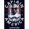 thumbnail image 2 of Women's Marvel The Falcon and the Winter Soldier Captain America Sam Wilson  Graphic Tee Navy Blue Small, 2 of 5