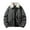 Coat - Green, variant on Xdegoge Durable Workwear Jacket for Men Full Zip Stand Collar Quilted Jackets Plus Size Causal Loose Coat Fashion Fall Winter Solid Color Pocketed Streewear with Fluffy Collar