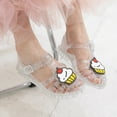 thumbnail image 6 of Piuwrlz Versatile Jelly Sandals Sandals for Little Girls Peep Toe Shoes Lace-Up Breathable Jelly Sandals Silver Size 4 Years, 6 of 8