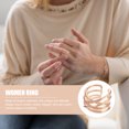 thumbnail image 4 of GOOHOCHY Anillo Dorado Con Estilo Cruz Para Mujer Compatible Con Uso Diario Y Celebraciones, 4 of 6