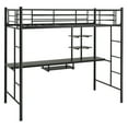 thumbnail image 1 of Costway Twin Size Loft Bunk Bed with Desk Storage Shelf Full Length Ladders Space Saving, 1 of 10