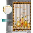 thumbnail image 2 of Fall Shower Curtain Harvest Fruits Shower Curtains for Bathroom Pumpkin Fallen Leaves Orange Plaid Bath Curtains Sets for Autumn Thanksgiving Seasonal Bathroom Decor Fabric Waterproof 72 x 72 in, 2 of 5