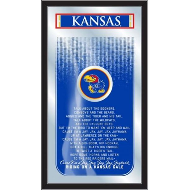 Holland Bar Stool Mfghtknsasu Ncaa Kansas Fight Song Logo Mirror 44 26 X 15 In Walmart Com