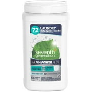 Seventh Generation Laundry Detergent Ultra Power Plus, Fresh Citrus, 72 Count