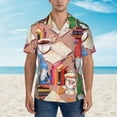 thumbnail image 2 of Susaid Gnomes Books Tea Cups Print Short Sleeve Shirts Button Down Casual Shirts Summer Beach Aloha Button Down Short Sleeve for Men ,, 2 of 7