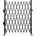 thumbnail image 5 of 7 Ft H x 7 Ft W Folding Security Gate with 360° Rolling Casters, Heavy Duty 14 Gauge Steel Accordion Door Gate, Expandable Barricade Gate with Padlock for Garage Storefront Basement Entryways, 5 of 8