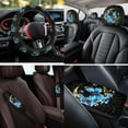 thumbnail image 4 of KUIFORTI Butterfly Flowers 14 Pcs Car Seats Covers Auto Center Console Armrest Pad Auto Seat Belt Cover Steering Wheel Cover Car Interior Automotive Fits Most Cars, Sedans, SUVs, 4 of 7
