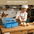 thumbnail image 3 of 236 Pcs Cake Decorating Kit with 3-Layer Storage Box, Baking Tools Including Piping Tips, Reusable Pastry Bags, Scrapers, and Couplers, Baking Supplies for Cupcake Decorating, Pastry Designs, 3 of 6