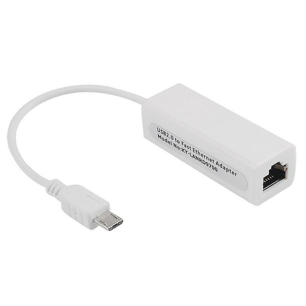Adaptateur Ethernet Carte réseau USB 2.0 vers RJ45 100Mbps Pour PC