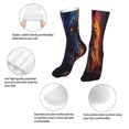 thumbnail image 3 of Fuzoiu Forest Cool Lion Print Crew Socks,Casual Athletic Gym LightWeight Thin Socks,Casual Crew Socks for Men Woman,Calf Length Crew Socks, 3 of 7
