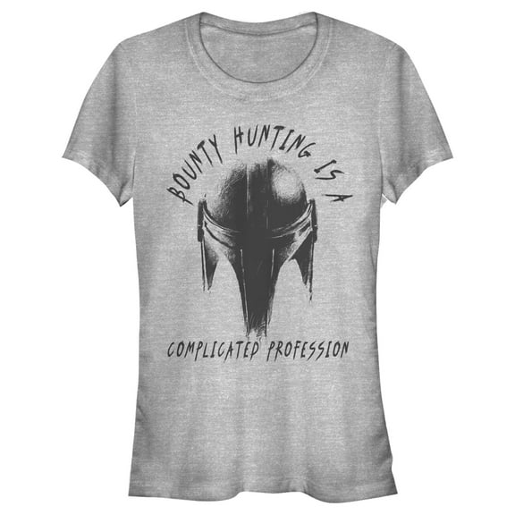 Junior's Star Wars: The Mandalorian Complicated Profession  Graphic Tee Athletic Heather X Large