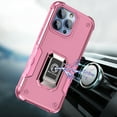 thumbnail image 6 of Designed for Motorola Moto G Play 2024 Hybrid Cases with Magnetic Ring Holder Stand Kickstand Heavy Duty Rugged Shockproof Phone Case Cover [Pink], 6 of 7