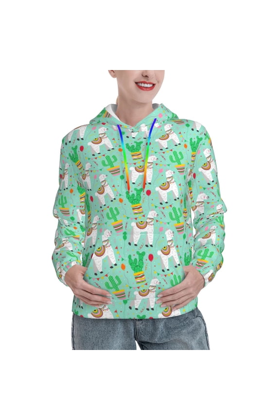 Hoodies for Women - Cute Alpaca 1 Comfrt Colour Drawstring Women'S Fashion Hoodies & Sweatshirts, Fall Outfits Clothes for Women 2024 Pullover with Kangaroo Pocket