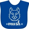 thumbnail image 3 of Inktastic Husky Sled Dog Mush Boys or Girls Baby Bib, 3 of 4