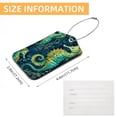thumbnail image 5 of Seahorse Square PU Leather Luggage Tags, 2 Pack, with Privacy Cover and Stainless Steel Ring - Suitable for Travel, Backpack, Handbag - Bag Tags, Handbag Tags, 5 of 7
