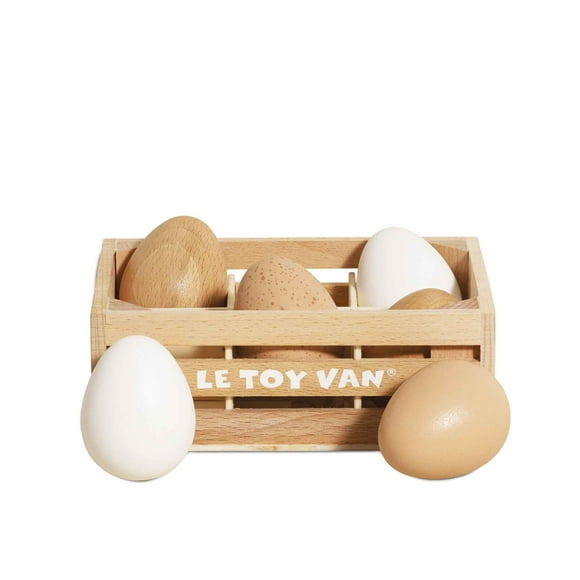 Caja de madera Pretend Play Toy Le Toy Van TV190 para huevos de granja