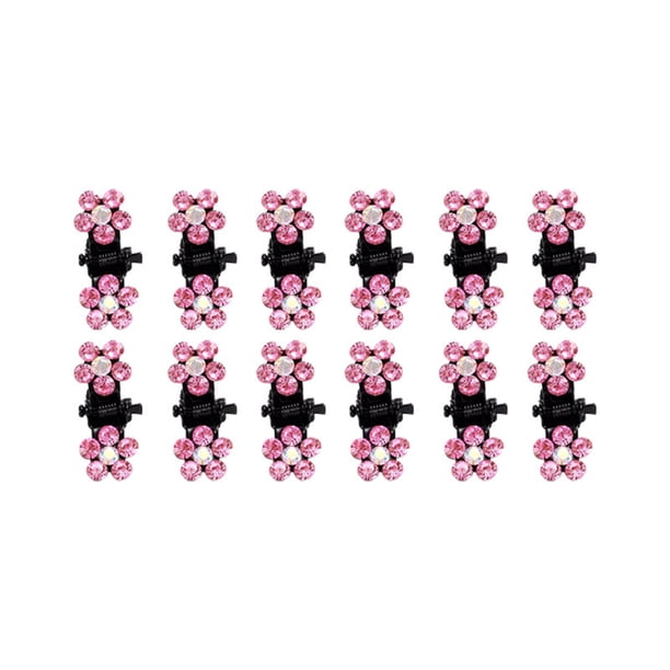 Pinzas para el cabello para mujeres, pinzas para peinar, pinzas para el cabello para niñas, pinza lateral con diamantes de imitación, pinza pequeña para el cabello, pinza para flequillo simple, pinza