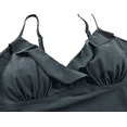 thumbnail image 4 of Hilor Women's Tankini Top Shirred Ruffled Swimsuits V Neck Swimwear Top, 4 of 6