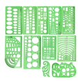 thumbnail image 2 of Circle Templates Measuring Geometry Ruler Plastic Geometric Drawing Painting Stencils Scale Drafting Tools Shape Stencils Drawing Set For School And O, 2 of 5