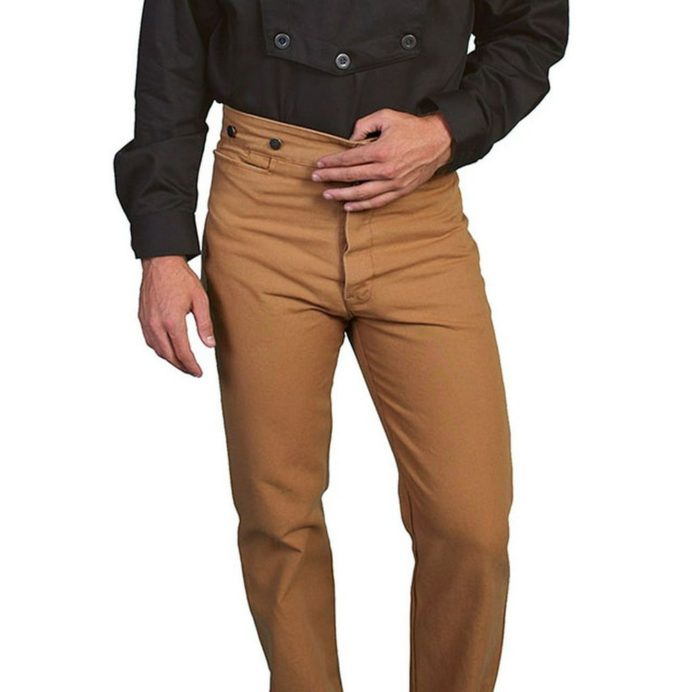 Scully Leather - Scully Western Pants Mens Canvas Old West Button Fly