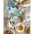 thumbnail image 4 of Teal Turtle Coastal Kitchen Dish Towels for Drying Dishes Set of 2, Summer Beach Coral Nautical Ocean Waffle Weave Microfiber Hand Tea Bathroom Towels Quick Dry & Absorbent Towel 15.7x23.6, 4 of 7