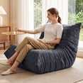 thumbnail image 2 of Walsunny Bean Bag Chair Memory Foam Bean Bag Sofa, Caterpillar Sofa, Lazy Sofa Chair Floor Sofa Couch Single Lounge Chair for Living Room, Bedroom, Office, Dorm, Black, 2 of 8