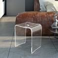 thumbnail image 6 of Clear Acrylic Shower Bench Seat Bathroom Stool Rounded Edge Bath Chair Seat for Sauna, Weight Capacity 300Lbs, 6 of 12