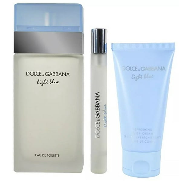 DOLCE GABBANA LIGHT BLUE 3 PCS SET FOR WOMEN 3.3 EAU DE