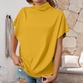 thumbnail image 2 of Blouses for women dressy casual Polyester,Spandex Soft Clothing S Yellow womens blouses, 2 of 5