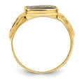 thumbnail image 2 of Solid 14k Yellow Gold Men's masonic Ring Band with CZ Cubic Zirconia Size 10.5, 2 of 6