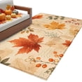 thumbnail image 2 of Thanksgiving Fall Area Rug 3x5 FT, Non Slip Entryway Bedside Carpet, Watercolor Orange Maple Leaves Plants Washable Soft Floor Carpet Indoor Mat Non-Shedding Throw Rug for Dorm Kitchen Home Office, 2 of 9