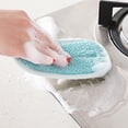 thumbnail image 4 of Double-Sided Kitchen Cleaning Sponges, Reusable Dish Scrubber Pads, Heavy Duty Scouring Pads for Pots, Pans, Dishes, Countertops, Bathroom, Durable Non-Scratch Sponge, 1Pc(Pink,16.5*9.5*3), 4 of 8