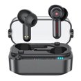 thumbnail image 1 of Auriculares inalámbricos Bluetooth 5.3 con cubierta transparente, luz ambiental LED, diseño ergonómico, IPX6, 1 of 7